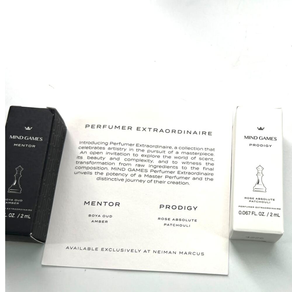 New Mind Games X 2 Perfumer Extraordinaire fragrance samples Mens cologne spray